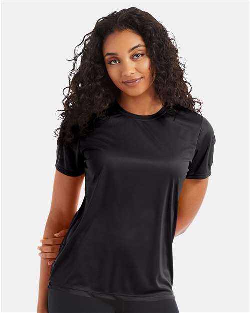 Hanes 4830 Black — on model front