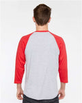 LAT 6930 Vintage Heather/ Vintage Red — on model back