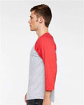 LAT 6930 Vintage Heather/ Vintage Red — on model side