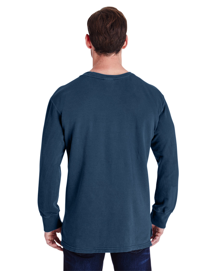 Unisex French Terry Crew With Pocket - True Navy