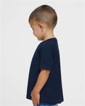 Rabbit Skins 3322 Navy — on model side