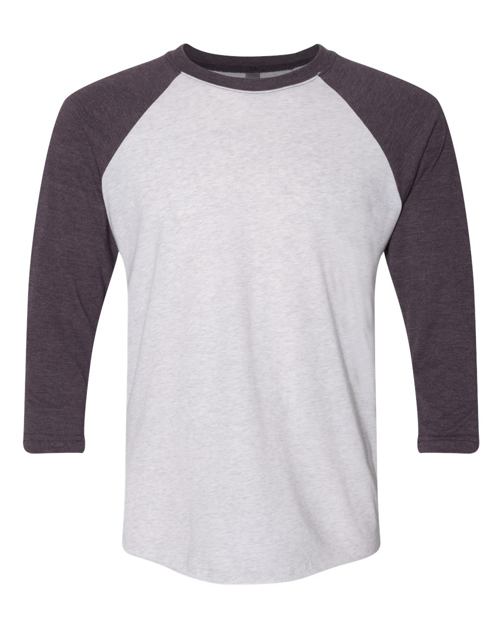 Unisex Triblend 3/4-Sleeve Raglan - Vintage Purple / Heather White