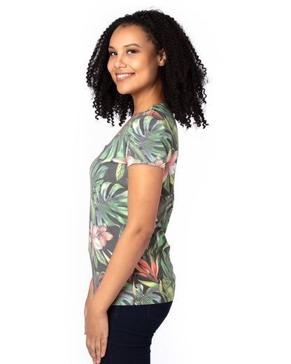 Women's Ultimate V-Neck T-Shirt - Tropical Jungle