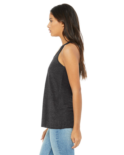 Women's Flowy Racerback Tank - Heather Dark Gray