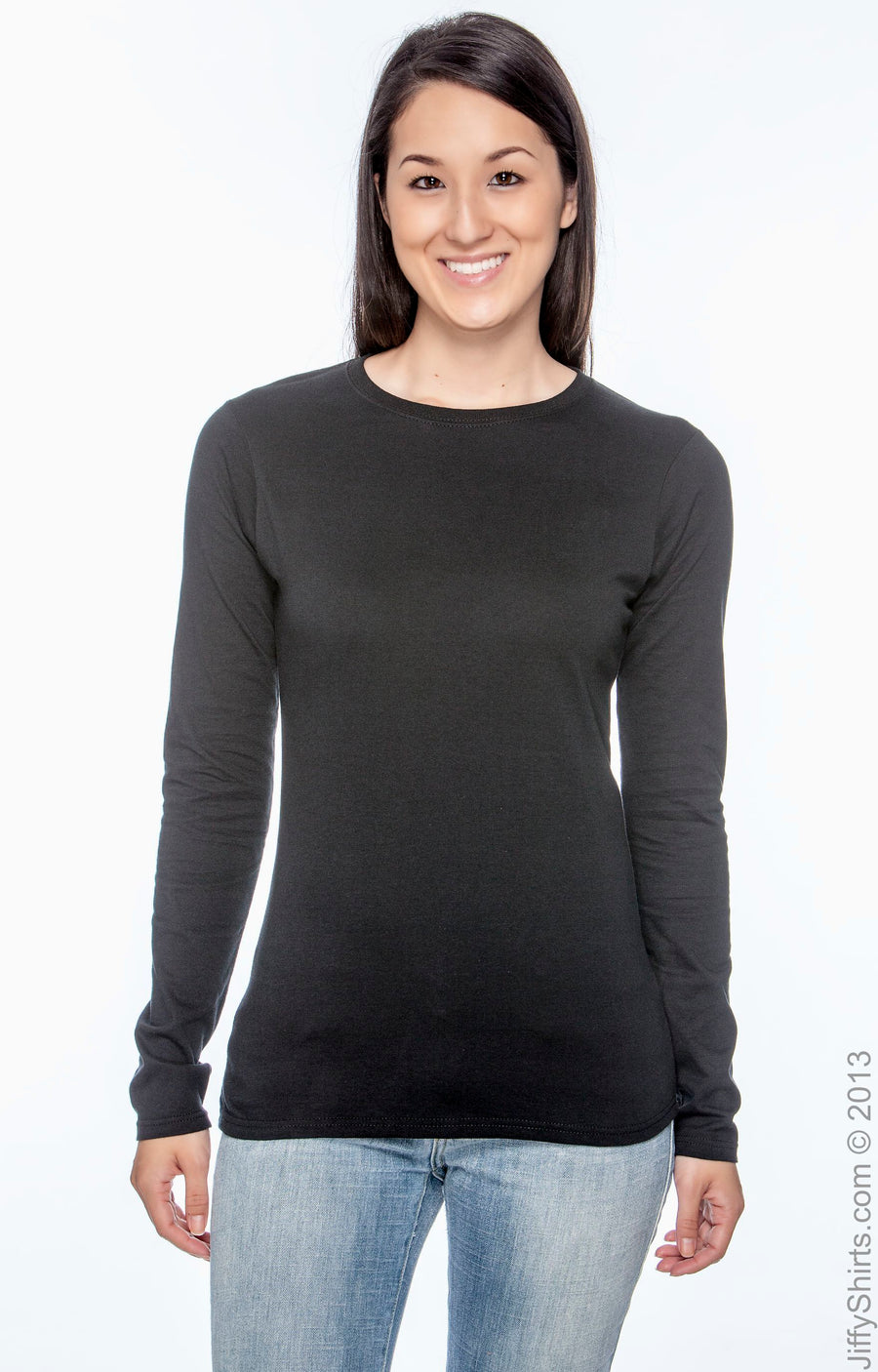 Women's Softstyle® Long-Sleeve T-Shirt - Black
