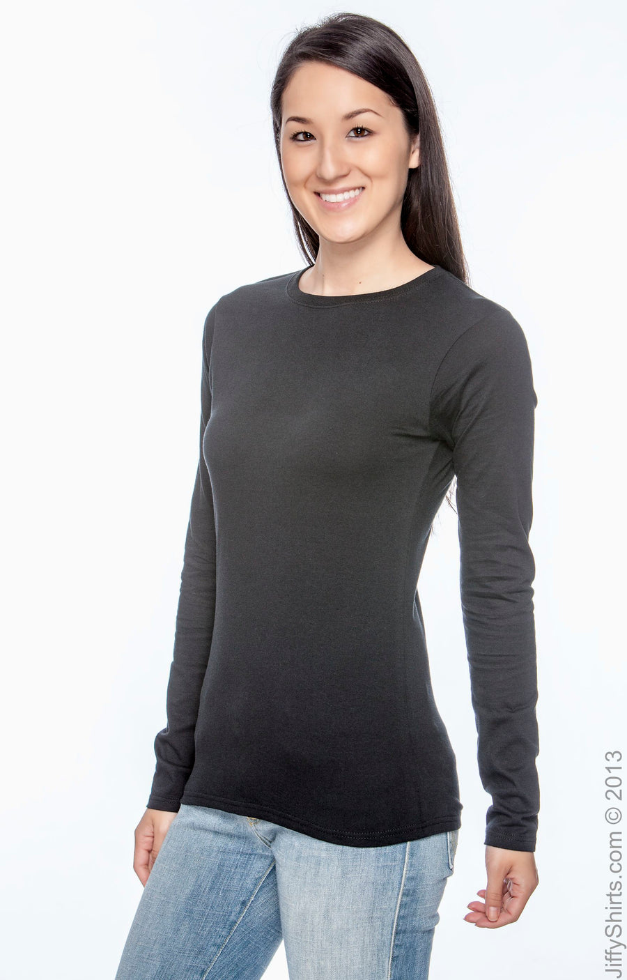 Women's Softstyle® Long-Sleeve T-Shirt - Black