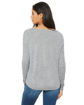 Women's Flowy Long-Sleeve T-Shirt with 2x1 Sleeves - Heather Athletic