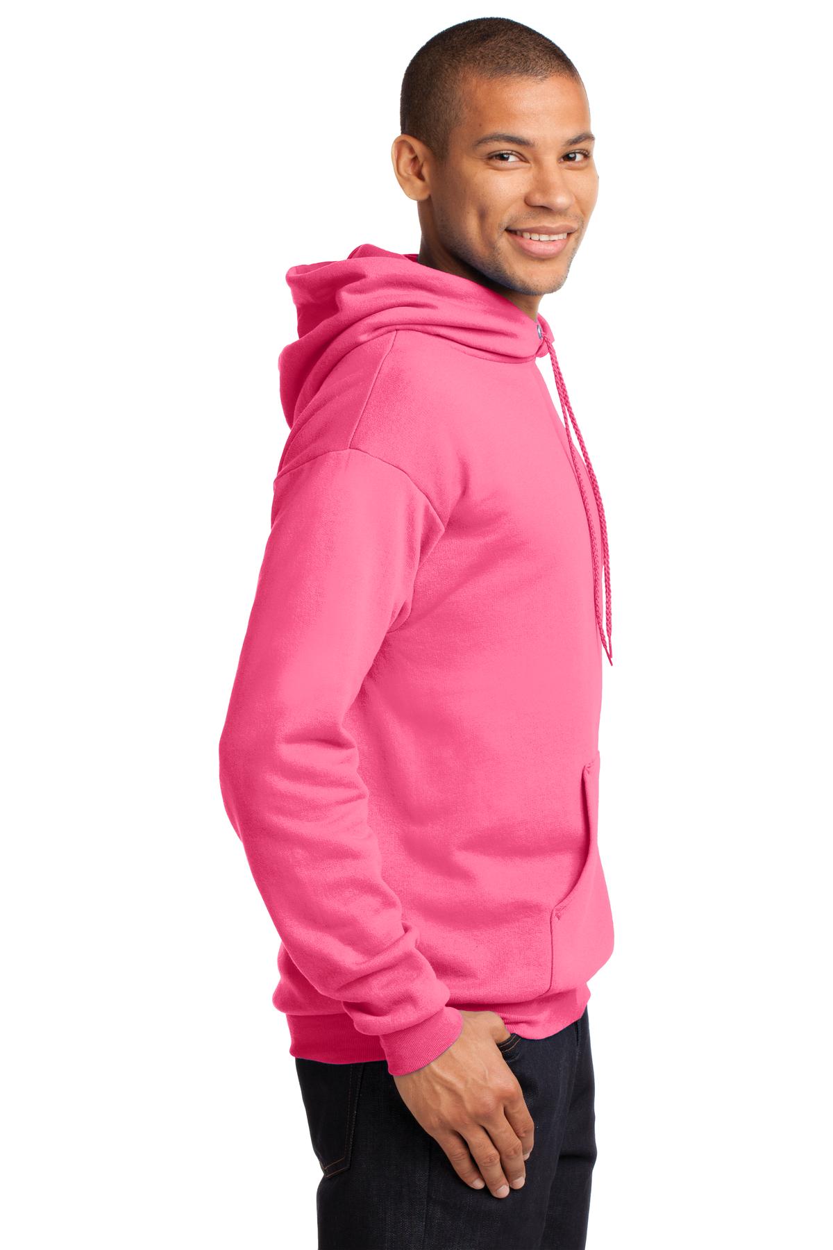 Unisex Core Fleece Pullover Hoodie - Neon Pink