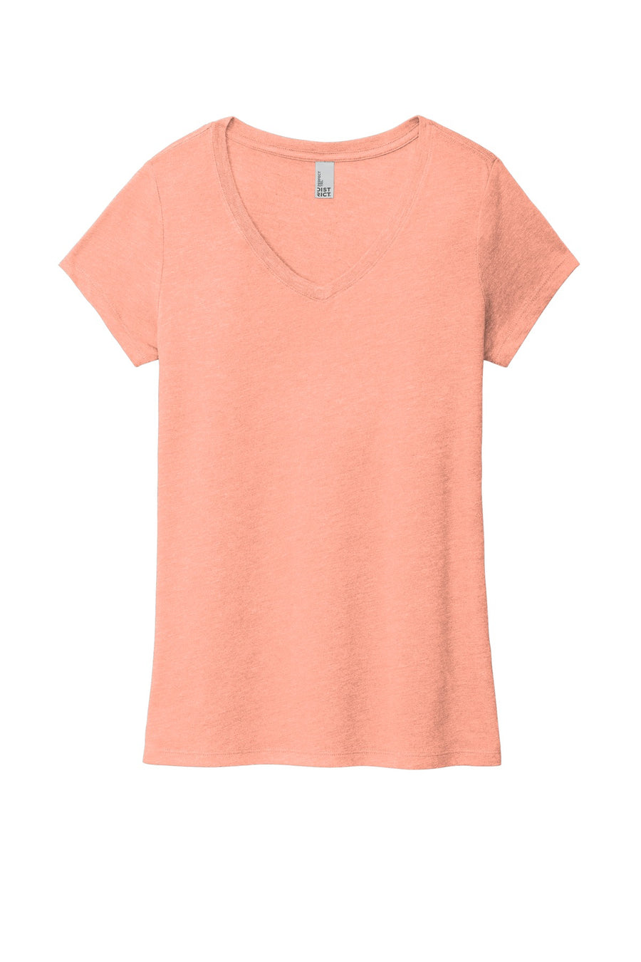 Women's Perfect Tri V-Neck Tee - Heather Dusty Peach