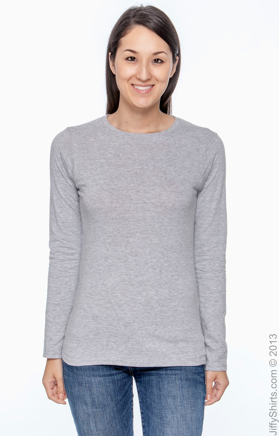 Women's Softstyle® Long-Sleeve T-Shirt - Sport Gray