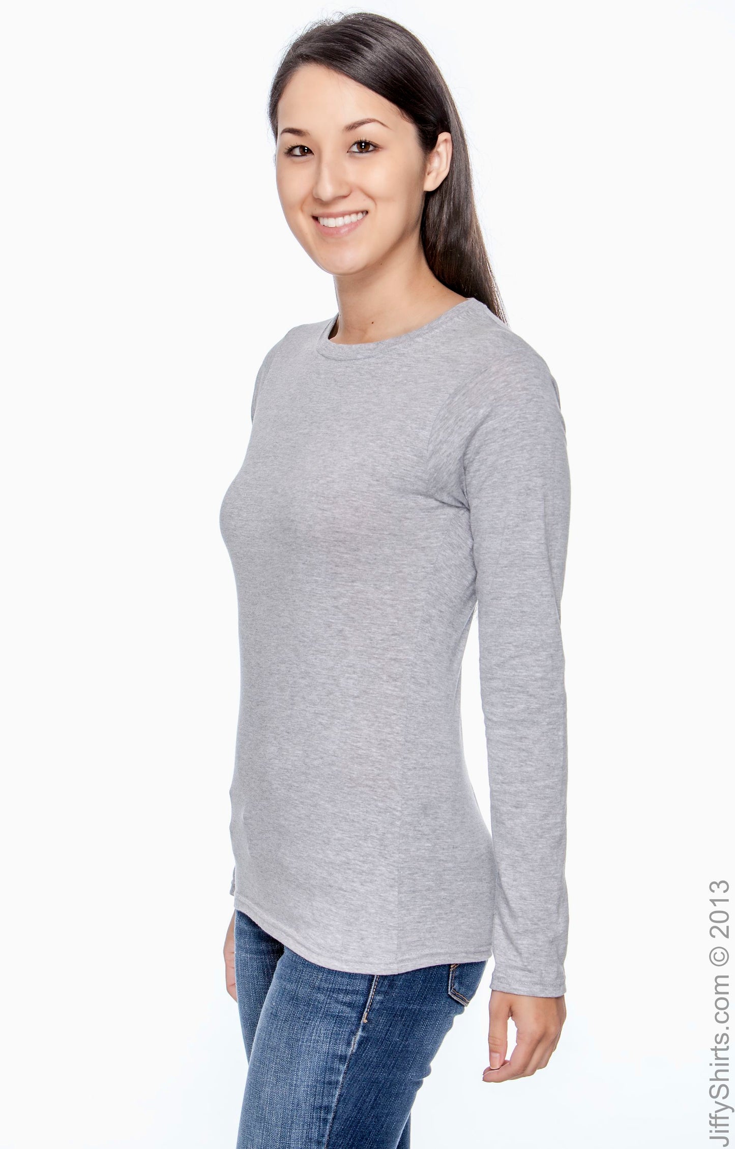 Women's Softstyle® Long-Sleeve T-Shirt - Sport Gray