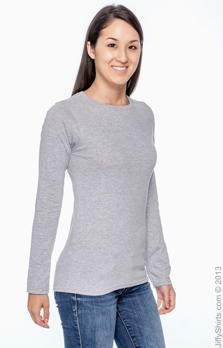 Women's Softstyle® Long-Sleeve T-Shirt - Sport Gray
