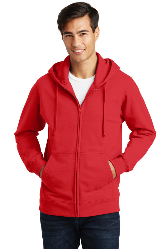 Unisex Fan Favorite Fleece Full-Zip Hoodie - Bright Red