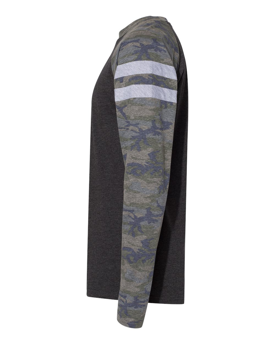 Men's Gameday Mash-Up Long Sleeve Fine Jersey T-Shirt - Vintage Smoke / Vintage Camouflage / Vintage Heather