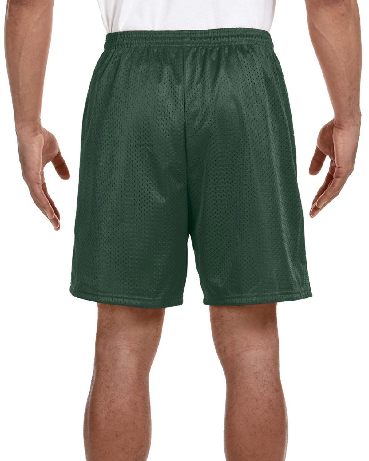 Unisex Seven Inch Inseam Mesh Short - Forest Green