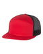 Richardson 168 - Seven-Panel Trucker Cap - Red / Black