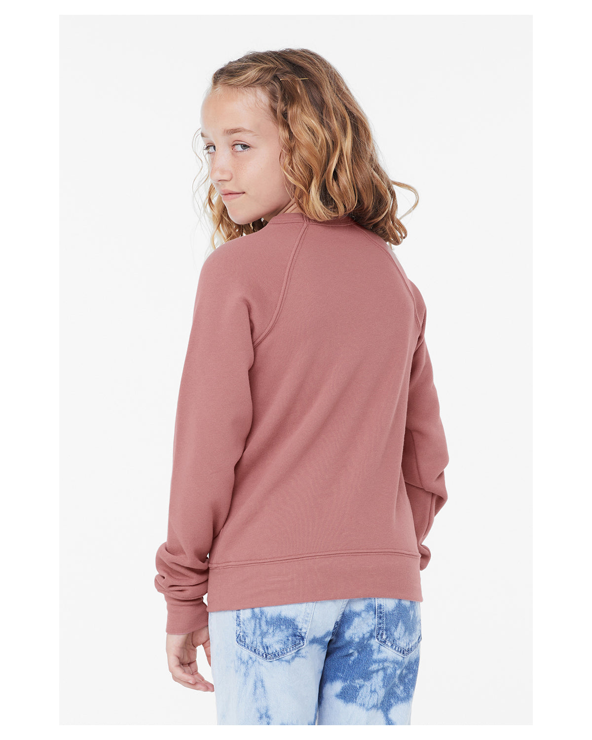 Youth Sponge Fleece Raglan Sweatshirt - Mauve