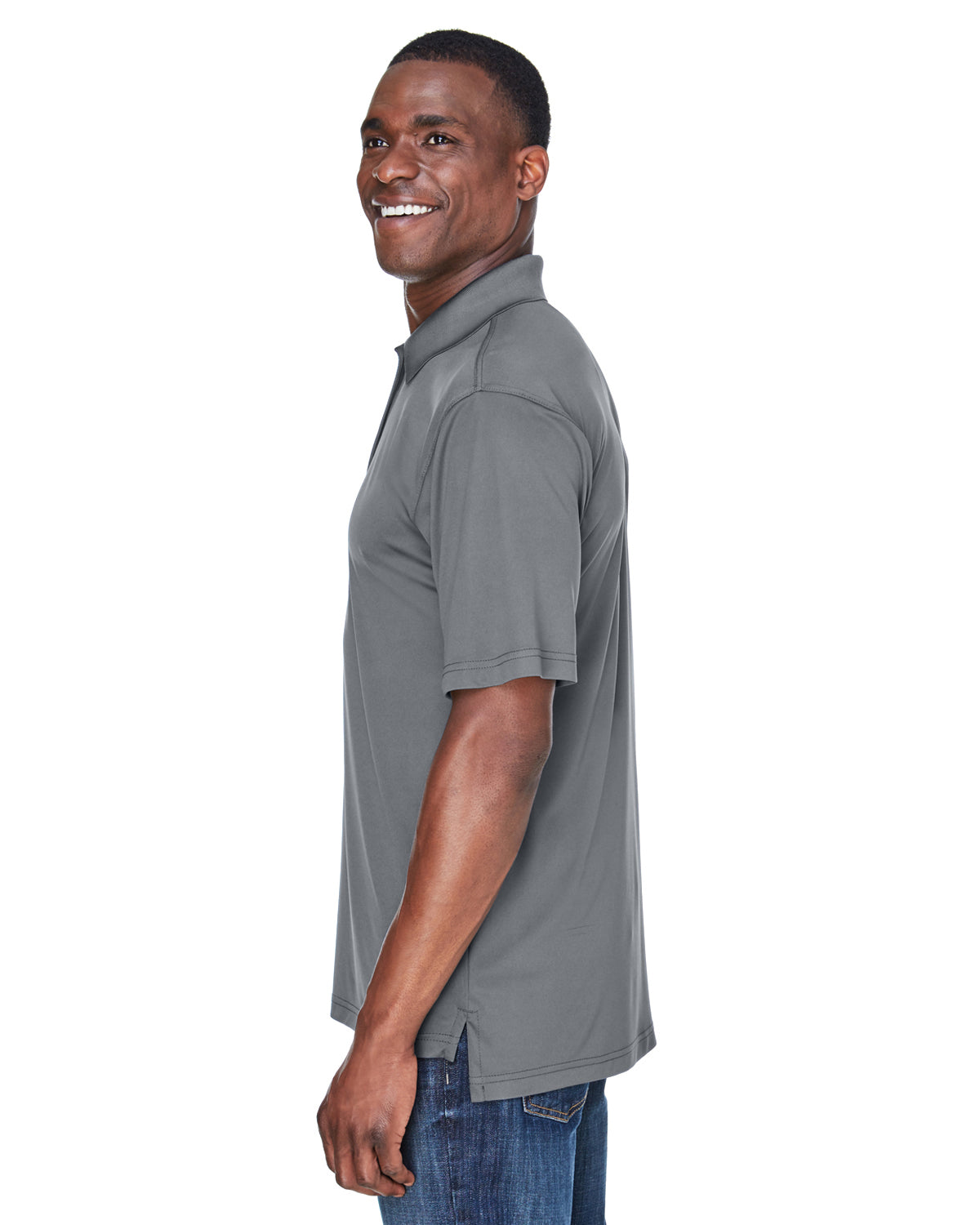 Men's Cool & Dry Sport Performance Interlock Polo - Charcoal