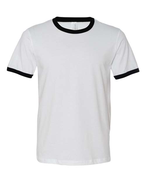 BELLA + CANVAS 3055 White/ Black — front