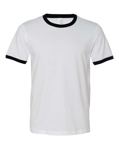 BELLA + CANVAS 3055 White/ Black — front