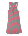 BELLA + CANVAS 8800 Athletic Heather/ Neon Pink — back