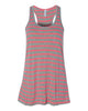 Heather Striped Athletic / Neon Pink