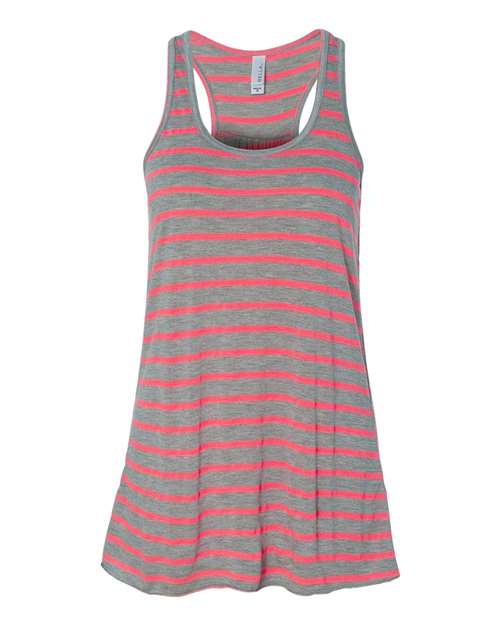 BELLA + CANVAS 8800 Athletic Heather/ Neon Pink — front