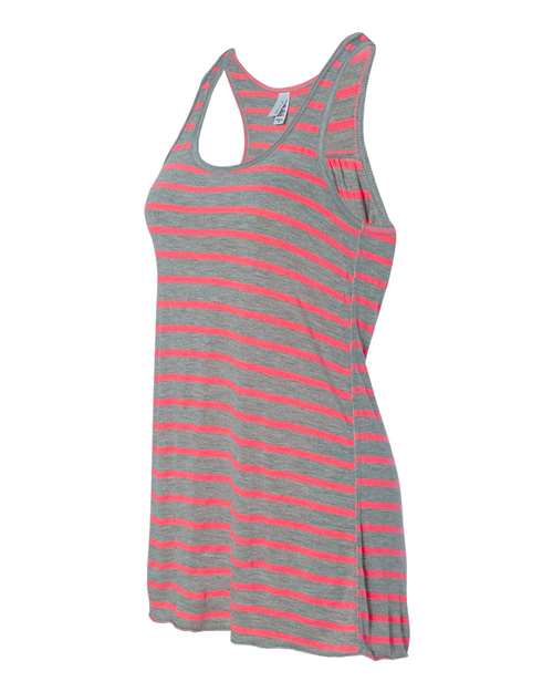 BELLA + CANVAS 8800 Athletic Heather/ Neon Pink — side