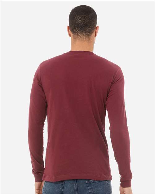 BELLA + CANVAS 3513 Maroon Triblend — on model back