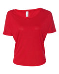 Women's Flowy Open Back Tee - Red