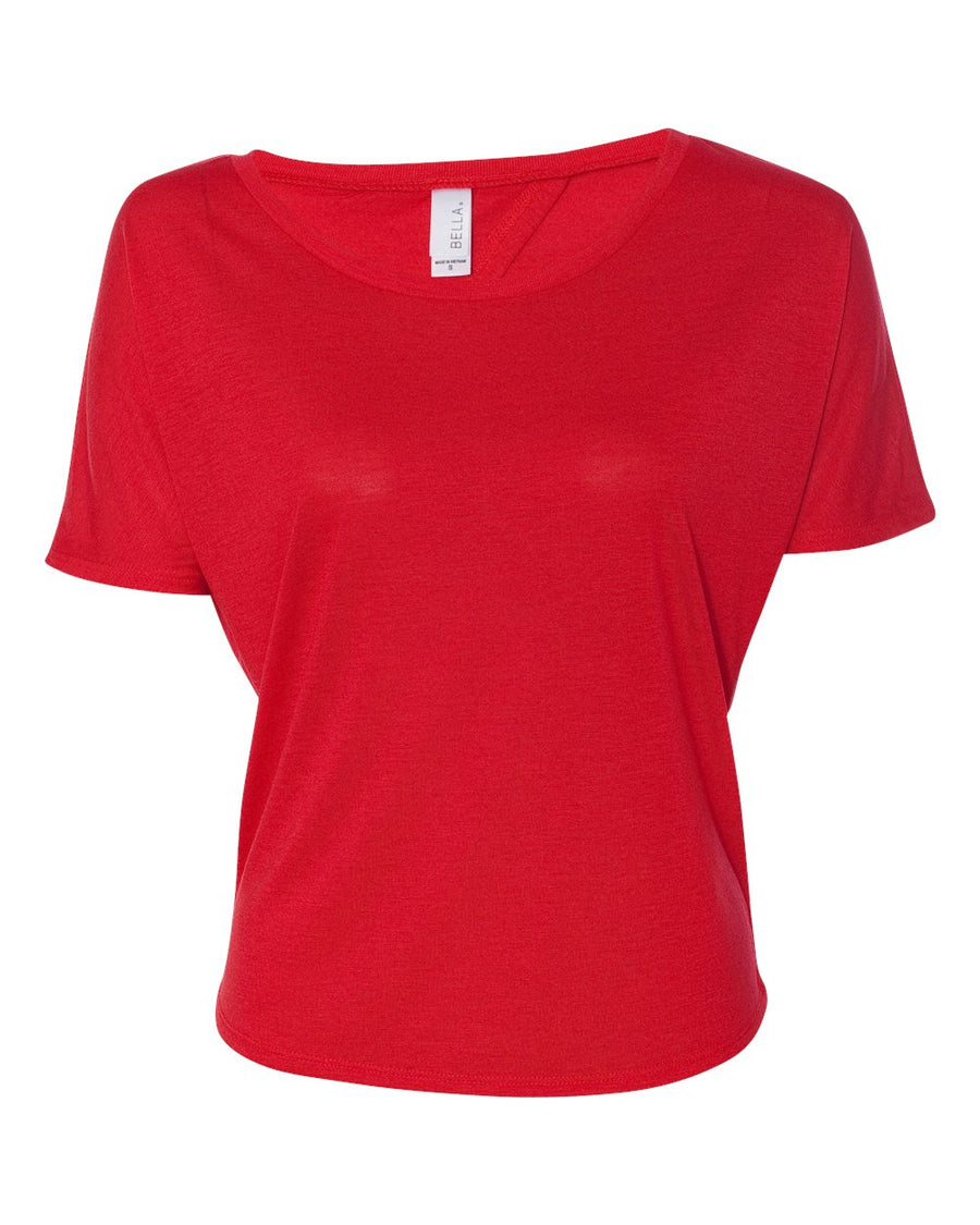 Women's Flowy Open Back Tee - Red
