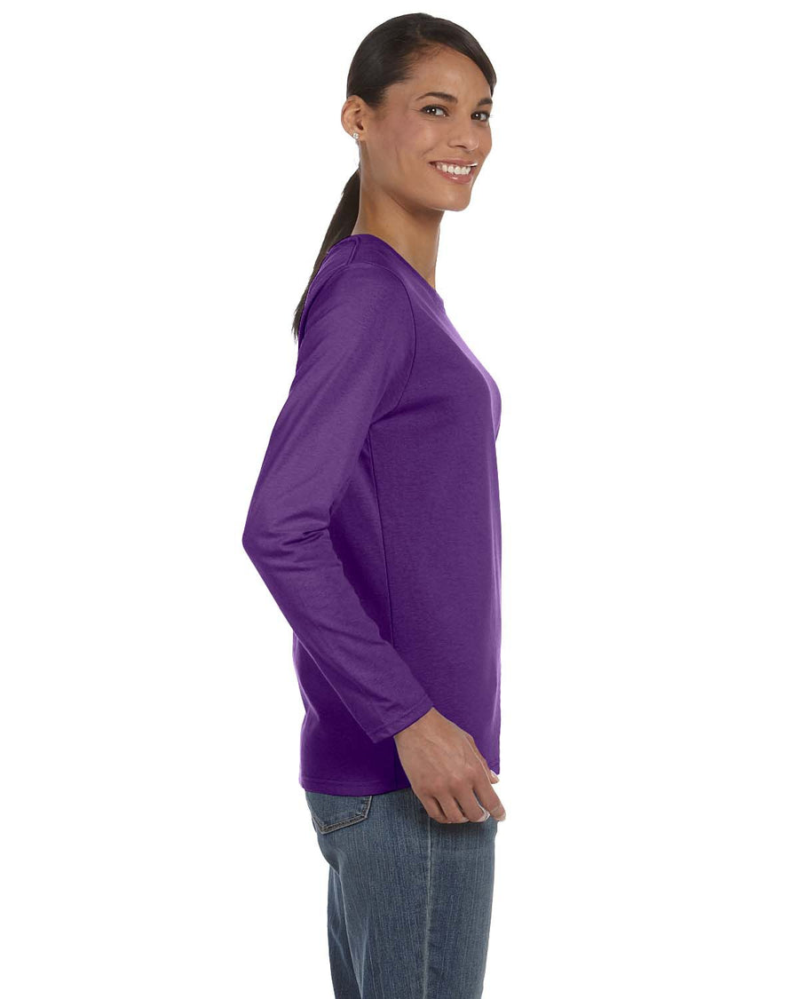 Ladies' Heavy Cotton™ 5.3 oz. Long-Sleeve T-Shirt - Purple