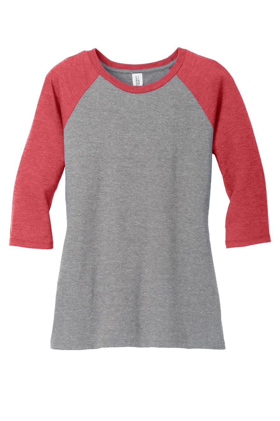 Women's Perfect Tri 3/4-Sleeve Raglan - Red Fr / Gray Fr