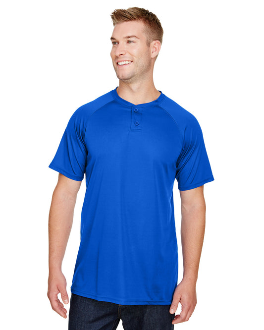 Unisex Attain 2-Button Baseball Jersey - Royal