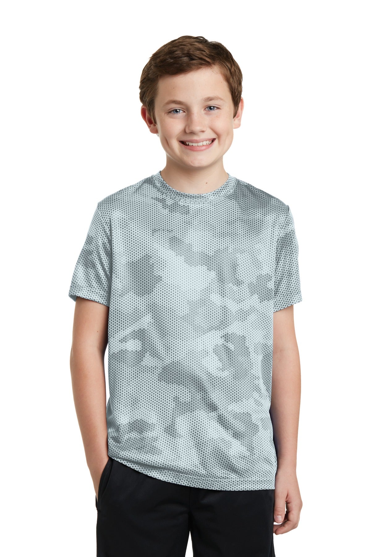 Youth CamoHex Tee - White