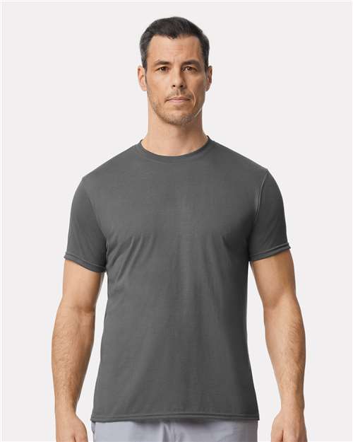 Gildan 42000 Charcoal — on model front