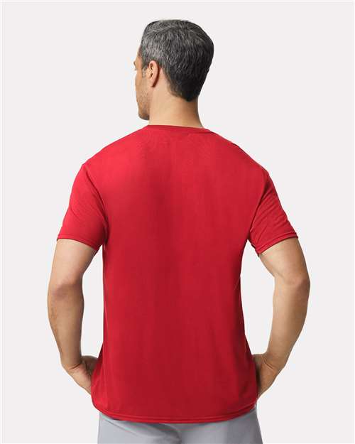 Gildan 42000 Red — on model back