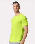 Gildan 42000 Safety Green — on model side