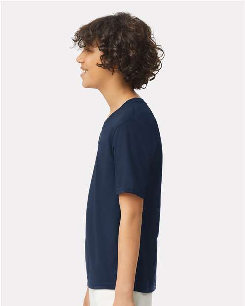 Gildan 42000B Navy — on model side