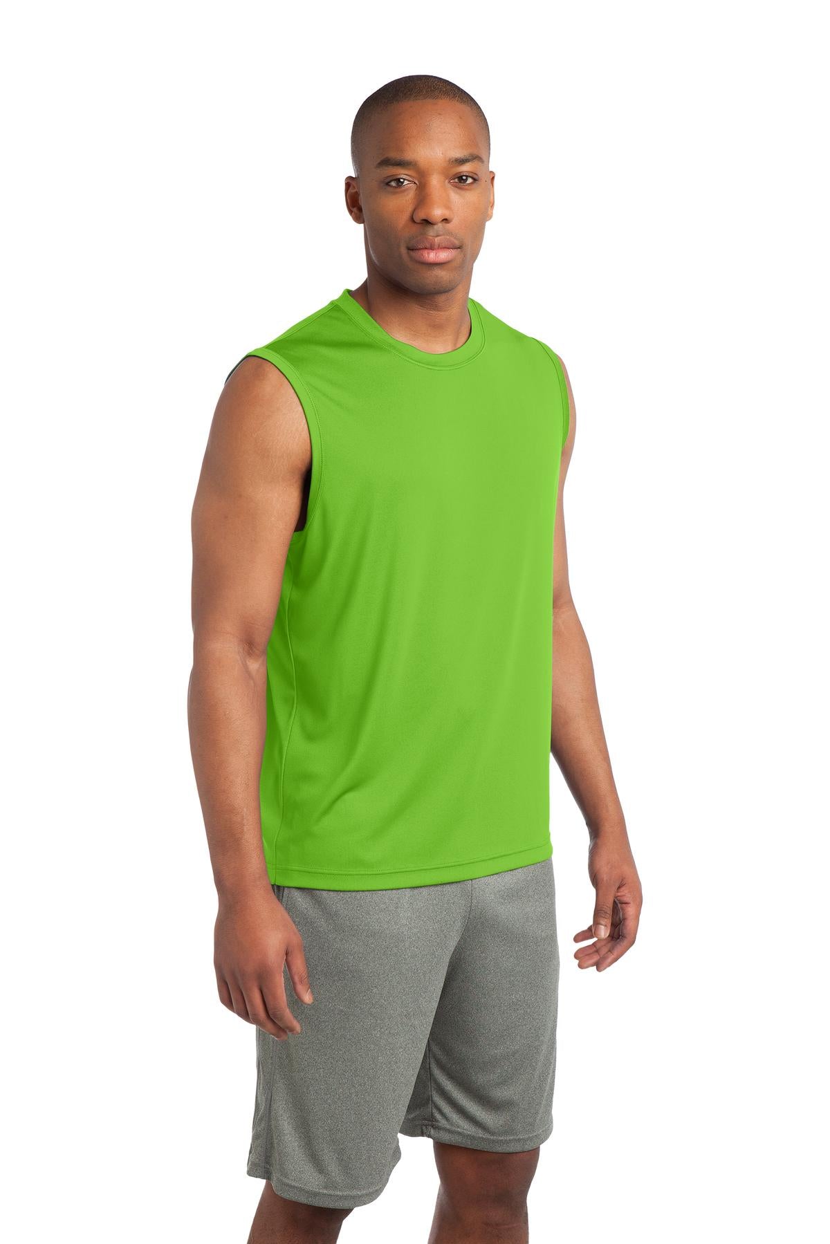 Men's Sleeveless PosiCharge Competitor Tee - Lime Shock