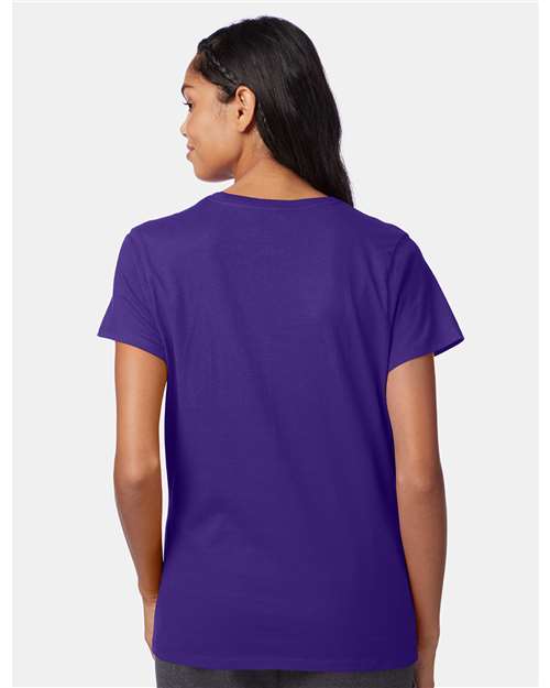 Hanes SL04 Purple — on model back