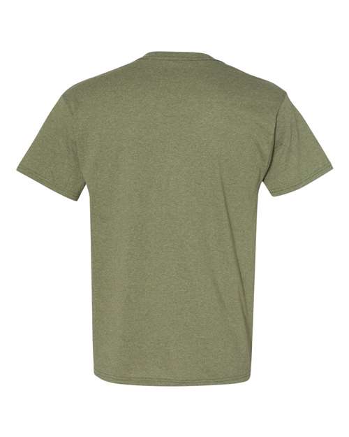 Hanes 5170 Heather Green — back