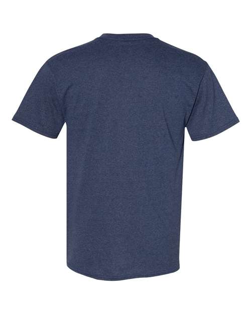 Hanes 5170 Heather Navy — back