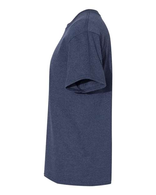 Hanes 5170 Heather Navy — direct side