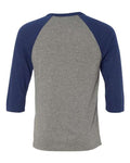 BELLA + CANVAS 3200 Grey/ Navy Triblend — back