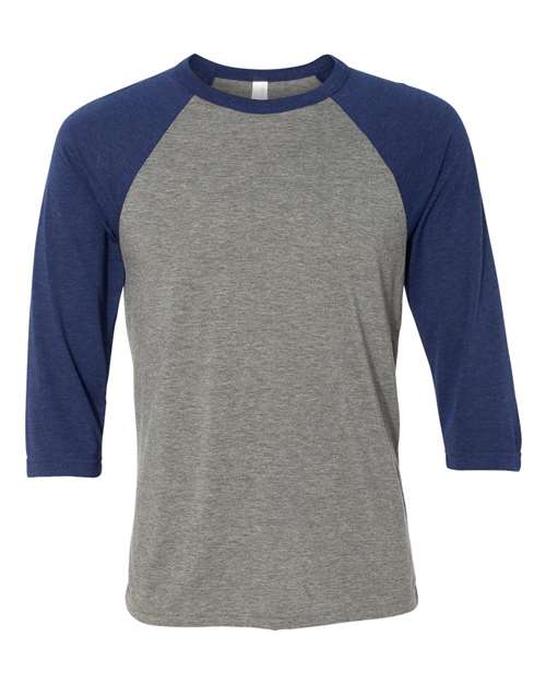 BELLA + CANVAS 3200 Grey/ Navy Triblend — front