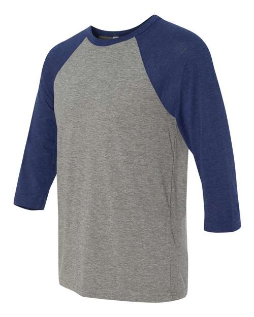 BELLA + CANVAS 3200 Grey/ Navy Triblend — side