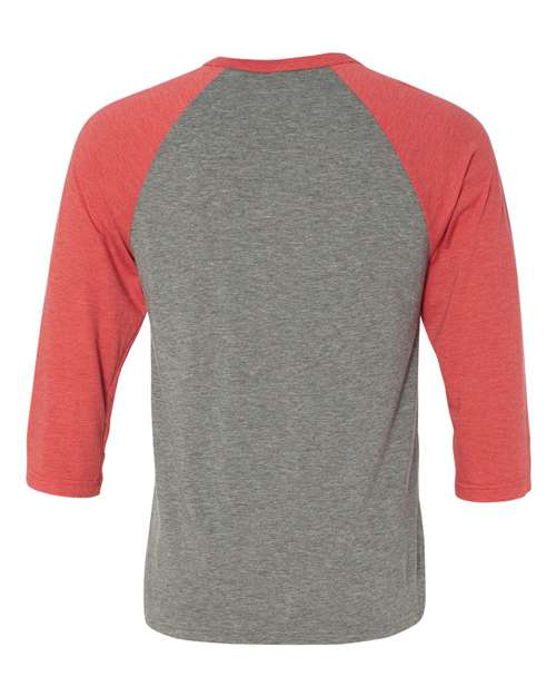 BELLA + CANVAS 3200 Grey/ Red Triblend — back