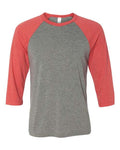 BELLA + CANVAS 3200 Grey/ Red Triblend — front