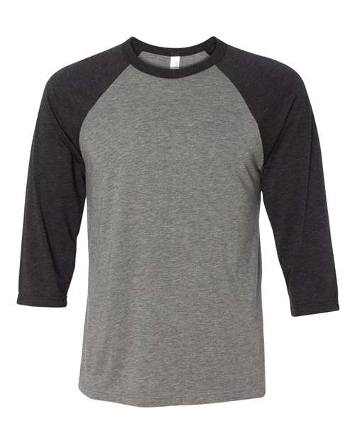 BELLA + CANVAS 3200 Grey/ Charcoal Black Triblend — front